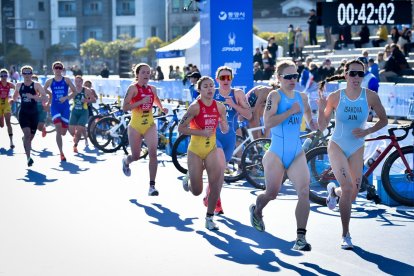 Marina Muñoz en la Copa del Mundo de Triatlón de Tongyeong (Corea).
