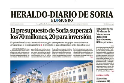 Portada de Heraldo-Diario de Soria del 4 de diciembre de 2025.