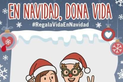 Gráfico elaborado por dona sangre para llamar a la donación en Navidad.