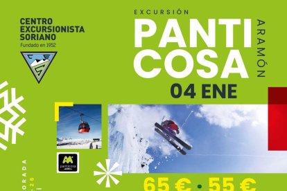 Cartel anunciador del viaje del CES a Panticosa.