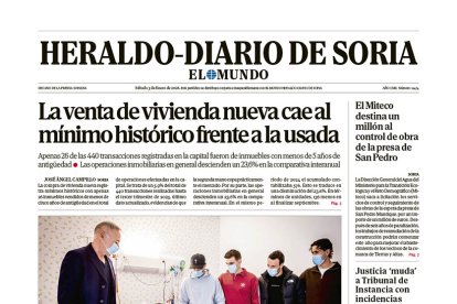Portada de Heraldo-Diario de Soria del 3 de enero de 2026.