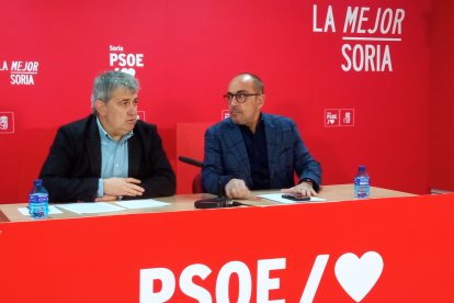 Javier Antón y Luis Rey en su comparecencia.