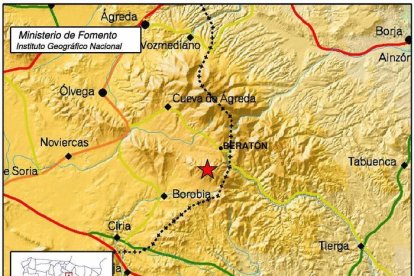 Localización de un terremoto ocurrido en la provincia.