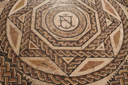 Detalle del mosaico de Cuevas de Soria que se luce en el MAN.