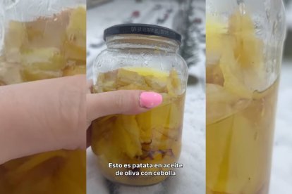 Conserva soriana de patata con cebolla en aceite de oliva: la base perfecta para una tortilla exprés y reconfortante.