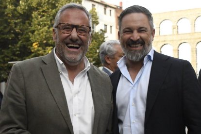 Carlos Pollán y Santiago Abascal, en una imagen de archivo en Segovia.