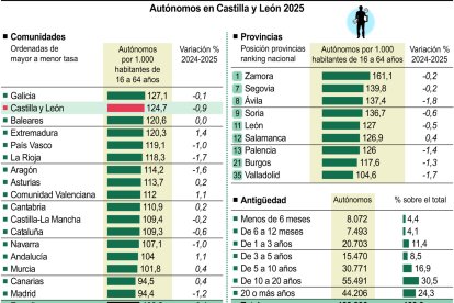 Autónomos en Castilla y León 2025 (15cmx11cm).