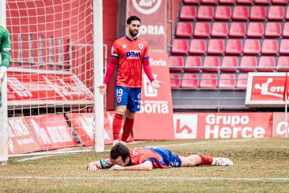 Dani García y De Frutos en el último partido en Los Pajaritos ante el Lealtad.