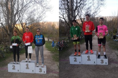 Los hermanos Izquierdo en lo más alto del podio.