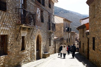 Calle de la localidad soriana de Yanguas.