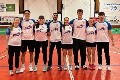 Los jugadores del Club Bádminton Soria que compitieron en la segunda jornada de la Liga Nacional.