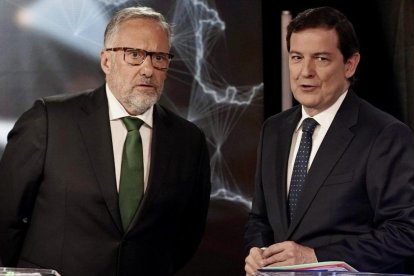 Carlos Pollán y Alfonso Fernández Mañueco, en el segundo debate.