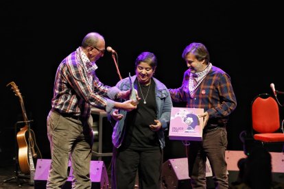 Un momento de la clausura del Festival MujerDoc, este sábado, en la Audiencia con la entrega de premios.