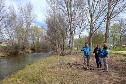María Jesús Lafuente, en su visita ayer a El Burgo de Osma.