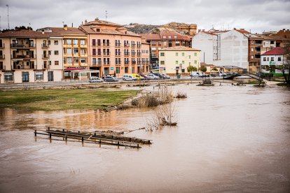 El Duero a su paso por San Esteban de Gormaz, el pasado febrero.