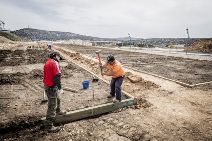Obras en los huertos urbanos.