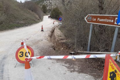 Obras en el camino de La Fuentona.