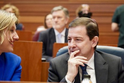 Alfonso Fernández Mañueco, en martes día 14 en la sesión constitutiva de las Cortes de Castilla y León.