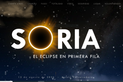 Captura de pantalla de la web que ha presentado el Ayuntamiento con motivo del eclipse solar del próximo 12 de agosto.