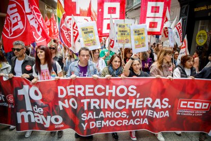 Cabecera de la manifestación del 1º de Mayo