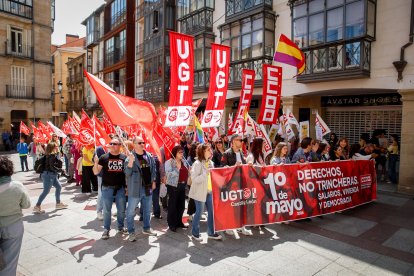 Un instante de la manifestación del pasado viernes por el 1º de Mayo.