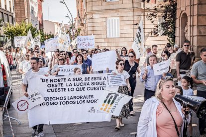 Concentración en Soria por la huelga de médicos