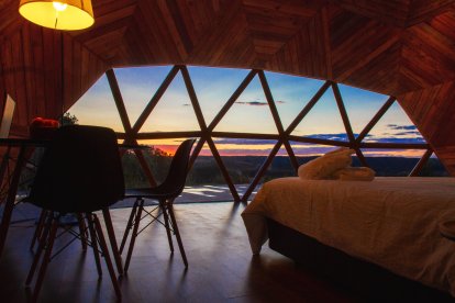 Uno de los alojamientos del glamping Miradomos