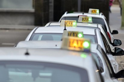 Taxis en Soria en una imagen de archivo.