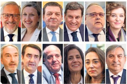 Los doce nombre de dirigentes de PP y VOX.