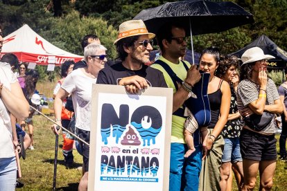 Protestas contra la granja de Cidones, en una foto de archivo.