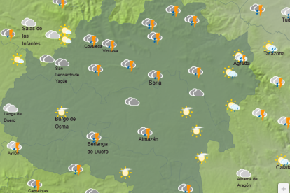 Franja horaria de las 17 horas en la tarde de este 28 de junio en Soria.