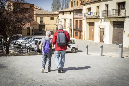 Turistas en Berlanga de Duero.