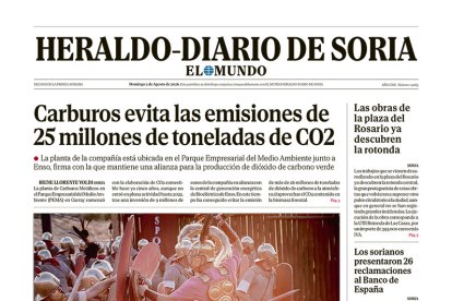 Portada de Heraldo-Diario de Soria del 2 de agosto de 2026