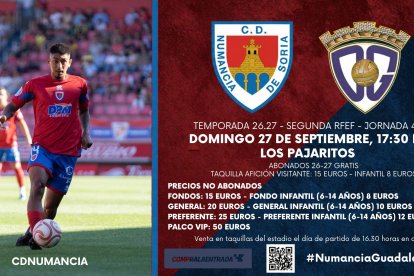 Nuevo horario del partido que jugarán el domingo el Numancia y el Guadalajara en Los Pajaritos.