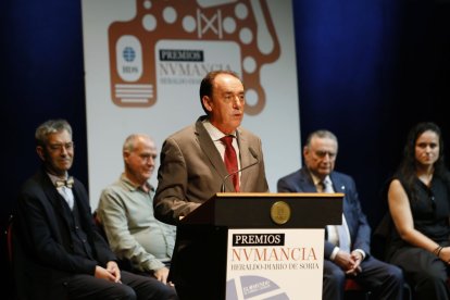 Benito Serrano durante la celebración de los Premios Numancia 2026.