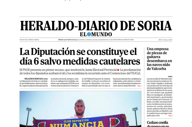 Portada de Heraldo Diario de Soria del 24 de junio de 2023
