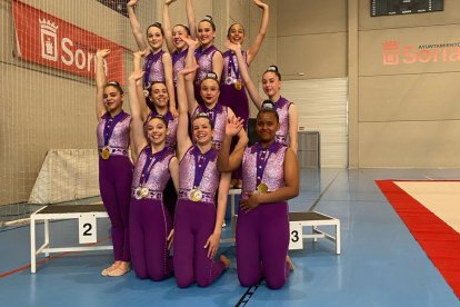 Gimnastas del CG Duero en el Provincial.