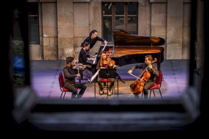 Cuarteto de música de cámara en el Instituto Antonio Machado