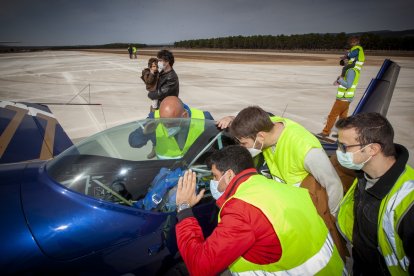 Acto institucional en el aeroparque - Mario Tejedor