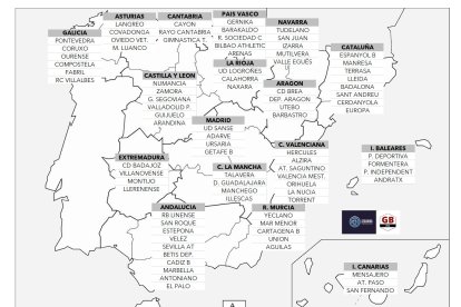 Mapa de la Segunda Federación.