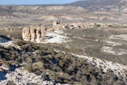 Espectaculares formaciones calcáreas en 'la Capadocia soriana', junto al pueblo de Aguaviva de la Vega.