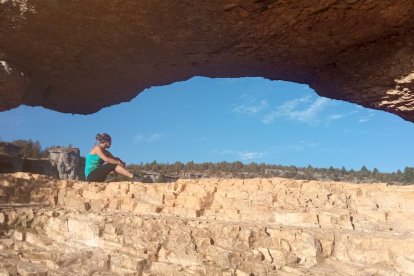 'Relax en la ventana del cañón del Río Lobos'. Maria Lorenzo Acebes