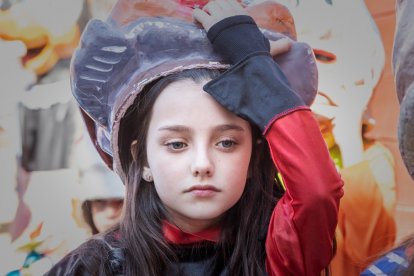 Disfraces infantiles con los gigantes y cabezudos.-G. MONTESEGURO