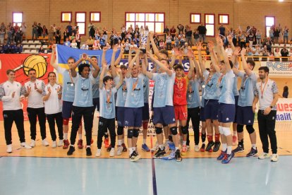 El Río Duero Voley, subcampeón de España junior ante Unicaja Almería. MARÍA MORALES