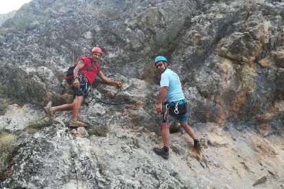 Nuevo tramos en la vía ferrata de Espeja de San Marcelino