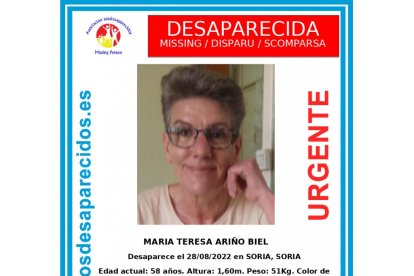 Cartel sobre la desaparición
