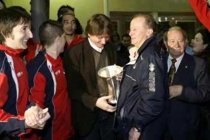 Celebración de la Copa del Rey lograda por el CMA Soria en 2008. HDS
