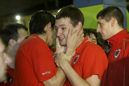 Celebración de la Copa del Rey lograda por el CMA Soria en 2008. HDS