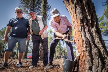 Demostración de resina en Tardelcuende.-GONZALO MONTESEGURO