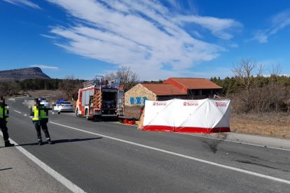 Lugar del accidente ocurrido el 13 de febrero de 2023 en la misma carretera y punto kilométrico.-HDS